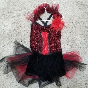Weissman Red and Black Halloween Dance Costume Size Children's Medium